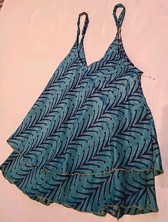 Unbranded Tops - Uzbec Interior Liner Style INDIAN FANCY 100%  SILK PRINTED  TOP  SZ. M